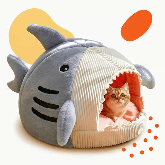 Luxury Plush Shark Pet Bed
